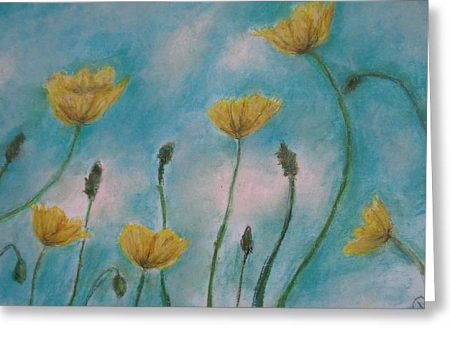 Petals of Yellows - Greeting Card For Sale