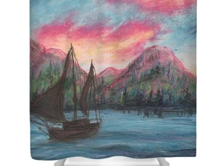 Boat Tidings - Shower Curtain on Sale