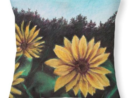 Sunflower Days - Throw Pillow For Cheap