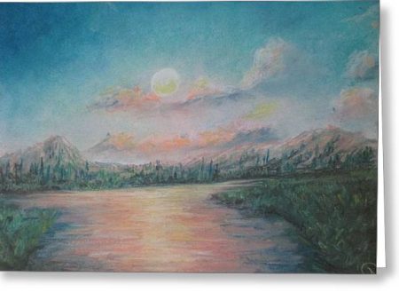 Sunset Dream Streams - Greeting Card on Sale