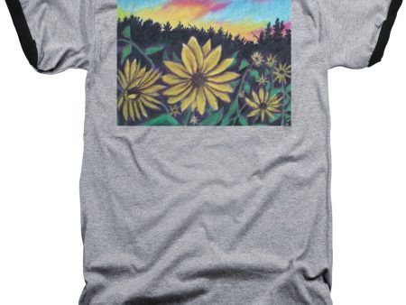 Sunflower Sunset - Baseball T-Shirt Online Sale