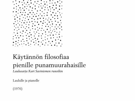 Käytännön filosofiaa pienille punamuurahaisille - Voice & piano Fashion